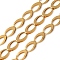 304 Stainless Steel Link Chains, Ion Plating(IP), Unwelded, with Spool, Oval, Golden, 15x9x3mm