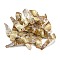 Spray Painted Natural Akoya Shell Big Pendants, Nuggets Charms, Lemon Chiffon, 35.5~55x8~20x4~12mm, Hole: 1.2mm