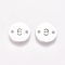 Tarnish Resistant Numbers 304 Stainless Steel Links, Laser Cut, for Craft Jewelry Making, Flat Round with Num.6, Stainless Steel Color, Num.6, 10x1mm, Hole: 1.4mm