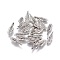 Tibetan Style Alloy Feather Pendants, Cadmium Free & Nickel Free & Lead Free, Antique Silver, 17x5.5x3mm, Hole: 1.5mm, about 2320pcs/1000g