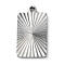 Non-Tarnish 304 Stainless Steel Pendants, Rectangle Charm, Stainless Steel Color, 21x11.5x1.9mm, Hole: 1.8mm