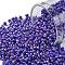 TOHO Round Seed Beads, Japanese Seed Beads, (408F) Cobalt Blue Opaque Rainbow Matte, 11/0, 2.2mm, Hole: 0.8mm, about 1110pcs/10g