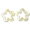 Transparent Acrylic Pendants, Star, Green Yellow, 30x30.5x5mm, Hole: 1.8mm