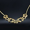 201 Stainless Steel Pendant Necklaces, Hollow Moon Phase, Golden, 20.08 inch(51cm)