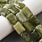 Natural Xinyi Jade/Chinese Southern Jade Beads Strands, Rectangle, 18x13x5.5mm, Hole: 1mm, about 11pcs/strand, 7.68''~7.87''(19.5~20cm)