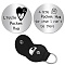 201 Stainless Steel Commemorative Coin, Pocket Hug Coin, Inspirational Quote Coin, Decision Maker, Flat Round, Stainless Steel Color, Heart, 30x2mm