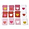 12Pcs 12 Styles Valentine's Day Printed Rectangle Burlap Cloth Packing Pouches, Drawstring Bags, Heart, 13.7x10.1x0.45cm, 1pc/style