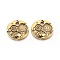 Tibetan Style Alloy Pendants, Flat Round Watch Gears Charms, Nice for Steampunk Jewelry Making, Cadmium Free & Nickel Free & Lead Free, Antique Golden, 38x38x3mm