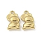 Ion Plating(IP) 304 Stainless Steel Charms, Mouse Charm, Real 18K Gold Plated, 14x9x3.5mm, Hole: 1.5mm