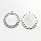 Tibetan Style Oval Pendant Cabochon Settings, Cadmium Free & Lead Free, Antique Silver, Tray: 40x30mm, 61x48x3mm, Hole: 3mm