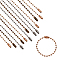 PandaHall 180pcs 3 Colors Ball Chains 3.7 Inches Bead Connector Clasp Metal Chain with Connectors for Tags Chain, Key Chain, Jewelry Findings, Craft Projects, 2.2mm