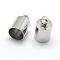 Brass Cord Ends, End Caps, Platinum, 11x7mm, Hole: 1mm, Inner Diameter: 6mm