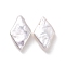 Natural Keshi Pearl Beads, Cultured Freshwater Pearl, No Hole/Undrilled, Rhombus, Antique White, 13.5~14x8.5~9x3~3.5mm