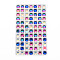 Transparent K9 Glass Cabochons, Flat Back, Half Round/Dome, Mixed Color, 8x4.5mm, about 84pcs/bag