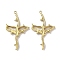 304 Stainless Steel Pendants, Branch Charm, Real 18K Gold Plated, 26x15x2.2mm, Hole: 1mm
