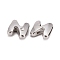 Letter Slider Beads for Watch Band Bracelet Making, Platinum Plated Alloy Crystal Rhinestone Slide Charms, Cadmium Free & Nickel Free & Lead Free, Letter.N, 11~13x9~11.5x4~5mm, Hole: 7.5~8x1mm