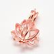 Латунные диффузор Locket подвески KK-P100-18RG-RS-1