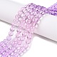 Выпечка расписные прозрачные стеклянные бусины DGLA-M001-8mm-01-6