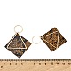 Латунь с подвесками из искусственной кожи FIND-Z048-08B-KCG-3