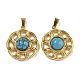 Синтетические бирюзовые подвески STAS-U024-15G-01-1