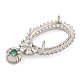 Сеттинги Серебряный кулон кабошон 925 стерлингов STER-B005-23P-2