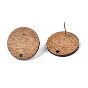 Серьги-гвоздики из орехового дерева MAK-N033-008B