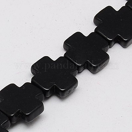 Синтетических нитей бирюзовые бусы X-TURQ-G118-15x15mm-07-1