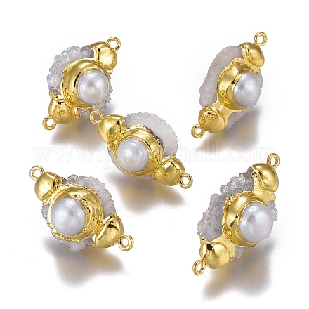 Соединители с натуральными кварцевыми кристаллами PEAR-F017-12G-1