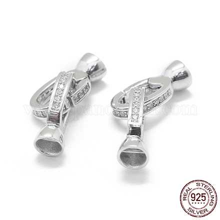 Антикоррозийные 925 застежки для ключей из стерлингового серебра X-STER-L055-065P-1