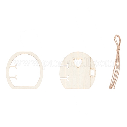 Кабошоны из натурального дерева WOOD-WH0115-15-1