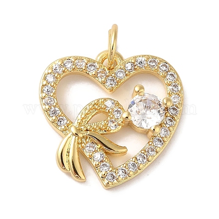 Подвески из латуни и прозрачного циркония с покрытием стойки KK-L216-050G-1