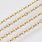 3.28 Feet 304 Stainless Steel Cable Chains, Soldered, Flat Oval, Golden, 3x2x0.4mm