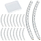 40Pcs Brass Tube Beads, Long-Lasting Plated, Curved Beads, Tube, 925 Sterling Silver Plated, 20x1.5mm, Hole: 0.8mm