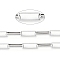 Tarnish Resistant 304 Stainless Steel Box Chains, Drawn Elongated Cable Chains, Unwelded, with Spool, Stainless Steel Color, Link: 14x5x2.5mm, about 32.8 Feet(10m)/roll
