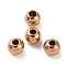 202 Stainless Steel Beads, Round, Coffee, 8x6.5mm, Hole: 2.6mm