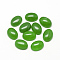 Natural Dyed Malaysia Jade Cabochons, Oval, Lime Green, 18x13x5mm