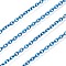 Electrophoresis 304 Stainless Steel Cable Chains, Unwelded, with Spool, Dodger Blue, 2.9x2.1x0.4mm, about 32.8 Feet(10m)/roll