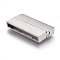 Tarnish Resistant 304 Stainless Steel Magnetic Clasps with Glue-in Ends, Rectangle, Brushed, Stainless Steel Color, 37x19x6mm, Hole: 4x34mm