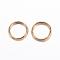 304 Stainless Steel Jump Rings, Open Jump Rings, Real 18K Gold Plated, 13x1.5mm, Inner Diameter: 10mm