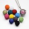 Hollow Brass Cage Pendants, Chime Ball Pendants, with Brass Spray Painted Pink Bell Beads, Round with Aum/Om Symbol, Cadmium Free & Nickel Free & Lead Free, Antique Silver, 28x26x22mm, Hole: 4x9mm