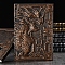 3D Embossed PU Leather Notebook, A5 Dragon Pattern Journal, for School Office Supplies, Red Copper, 215x145mm