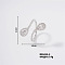 Stylish Teardrop Brass Rhinestones Open Cuff Ring for Women