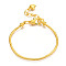 Brass European Style Bracelet Making, Nickel Free, with Iron Extender Chain, Golden, 190x2.5mm