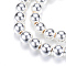 Electroplate Non-magnetic Synthetic Hematite Bead Strands, Round, Silver Plated, 3mm, Hole: 1mm, about 130~140pcs/strand, 15.7 inch