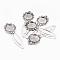 Tibetan Style Bookmark Cabochon Settings, Cadmium Free & Lead Free, Antique Silver, Tray: 20mm, 83x28x4mm