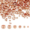 2250Pcs 6 Style Brass Crimp Beads, Rondelle, Nickel Free, Mixed Color, 1.5~4x1~2mm, Hole: 0.7~2.5mm