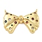 Rack Plating Brass Micro Pave Cubic Zirconia Pendants, Cadmium Free & Lead Free, Long-Lasting Plated, Bowknot, Real 18K Gold Plated, 28x39.5x6mm, Hole: 1.8mm