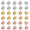 DICOSMETIC 30Pcs 3 Colors Hanger Bail Beads Brass Hanger Links Connectors Textured Barrel Bail Beads Gold/Rose Gold/Platinum Charm Bail Hanger Beads for Jewellery Making, Hole: 1.6mm