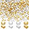 CREATCABIN 400Pcs 2 Hole Half Tila Beads 24K Gold Plated Seed Beads Bulk Silver Rectangle Metallic Flat Mini Opaque Electroplated Hematite for Craft Bracelet Necklace Earring Jewelry Making 2mm