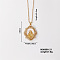 Elegant Vintage Hollow Brass Crystal Rhinestone Virgin Mary Pendant Necklaces for Women, Golden, 15.75 inch(400mm)